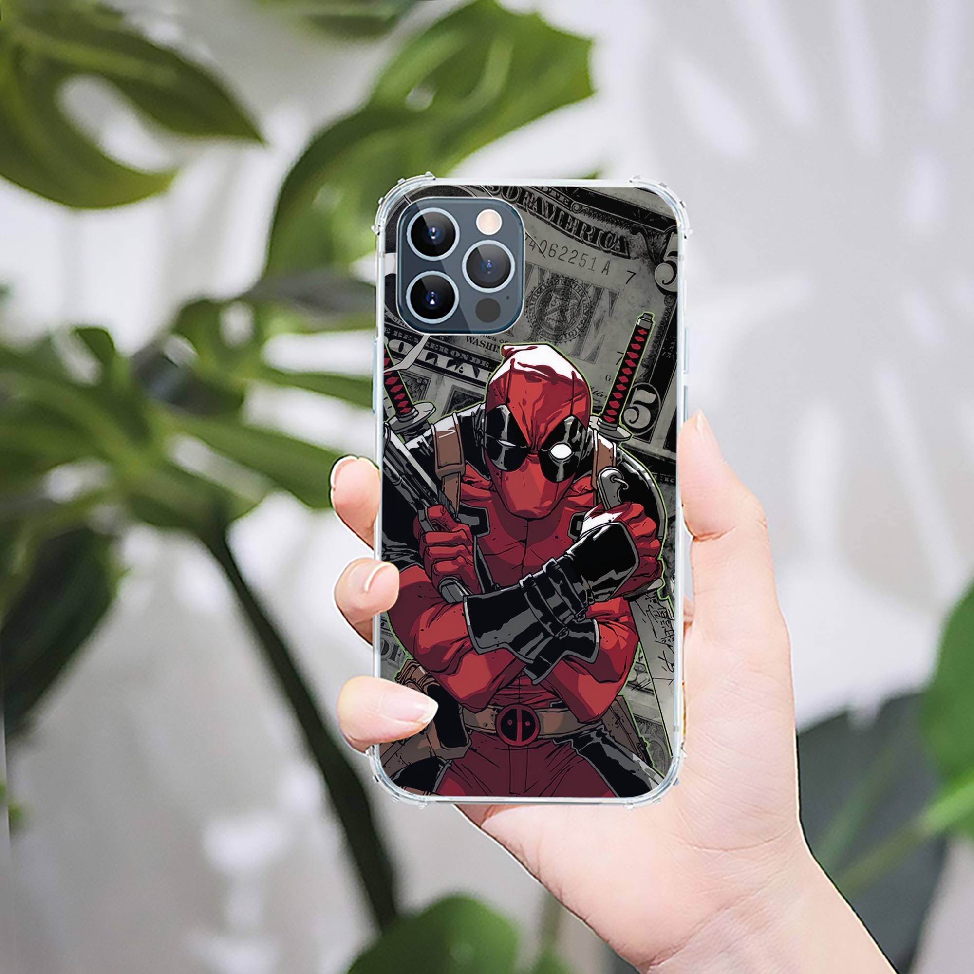 （画像用） Deadpool デッドプール 【iPhone 12シリーズ対応】透明スマホケース（クリアソフトケース）
